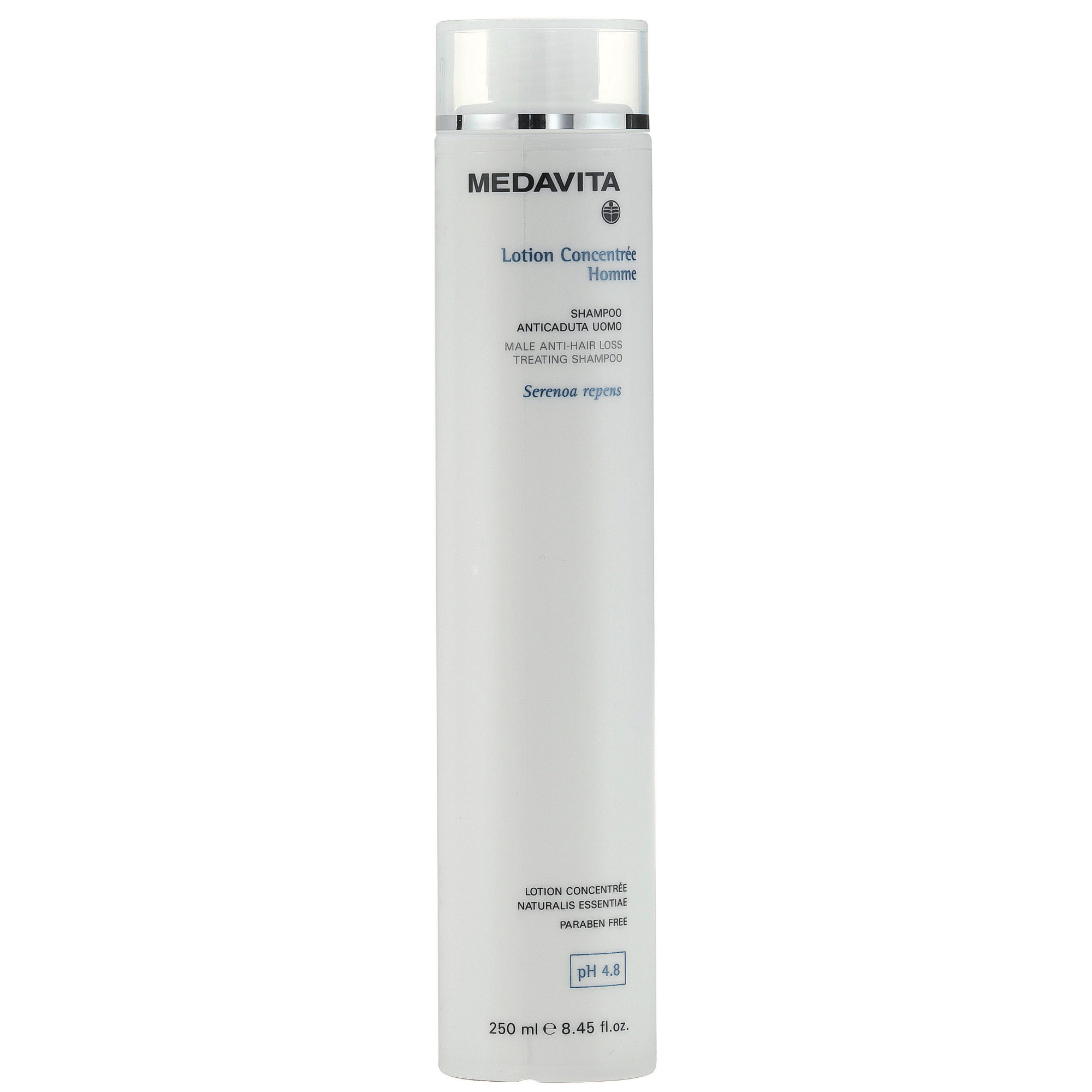 Шампунь проти випадіння волосся для чоловіків / Medavita Lotion Concenrée Homme Shampoo Anticaduta Uomo